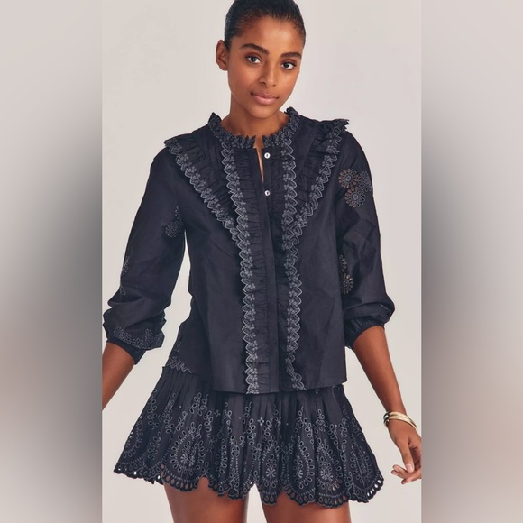 loveshackfancy bloomfield blouse - Picture 4 of 9